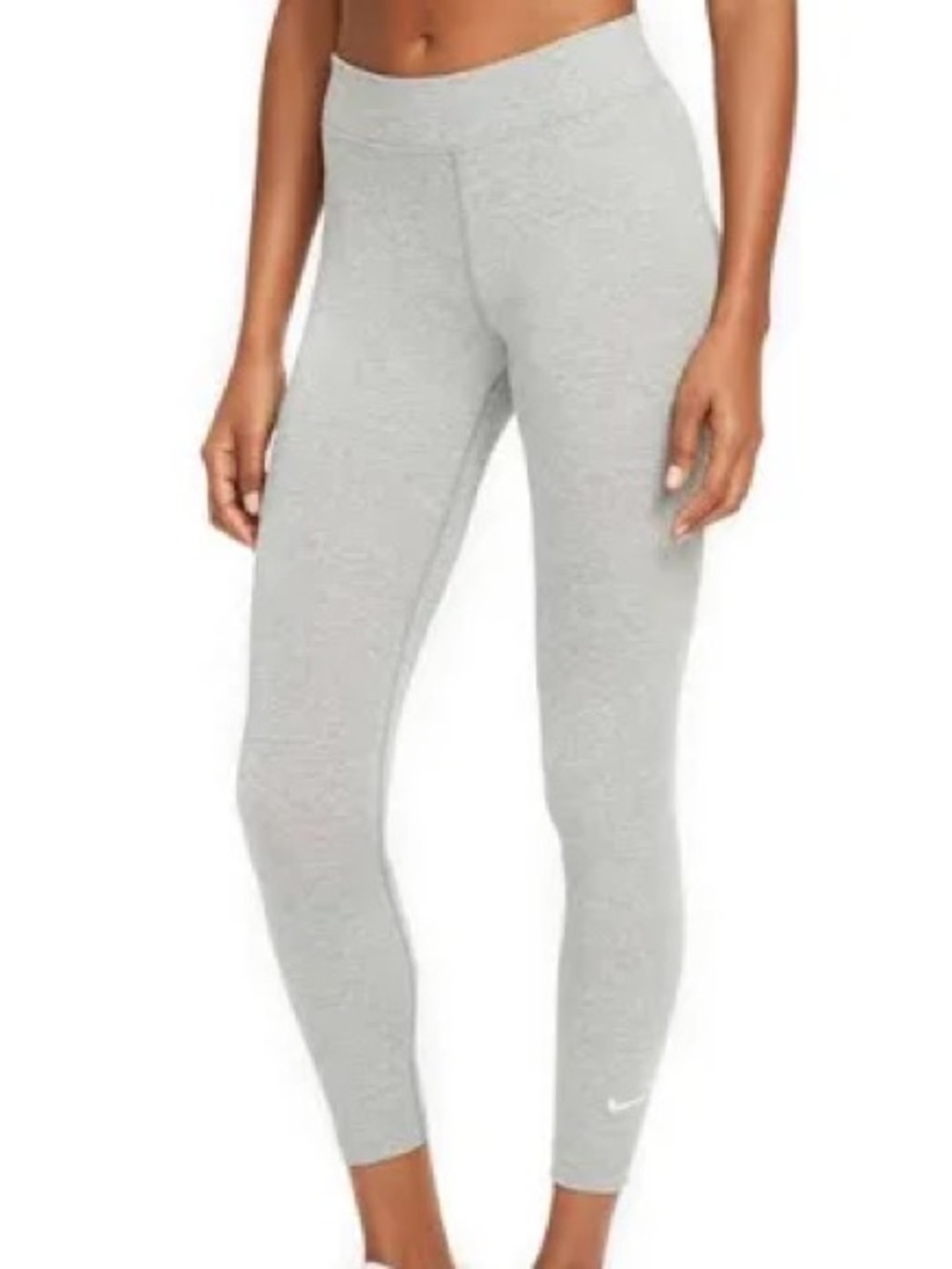 Nike Leggings  7/8 long Heather Gray Size L Cotton Blend Nike Leggings Mid Rise